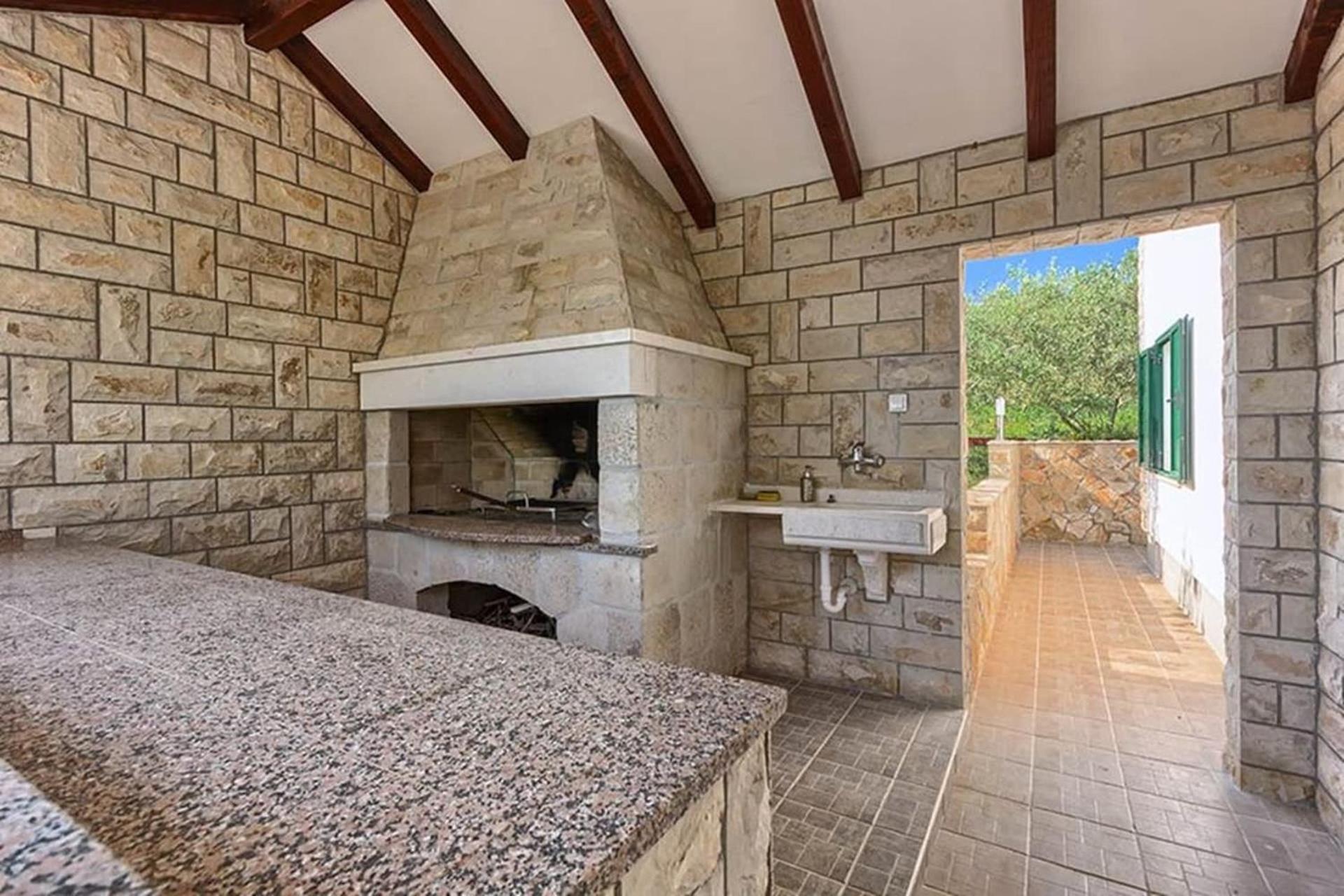Traditional Dalmatian Stone House By The Sea Okrug Gornji Exteriör bild